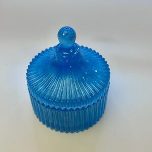 Blue Resin Candle Holder